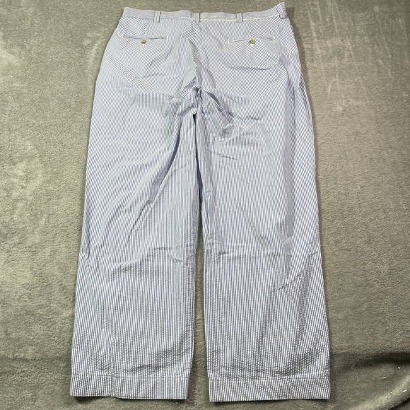 Polo by Ralph Lauren‎ Men's Striped Seersucker Philip Pant 38/34 Wide Leg Dad - Picture 8 of 13